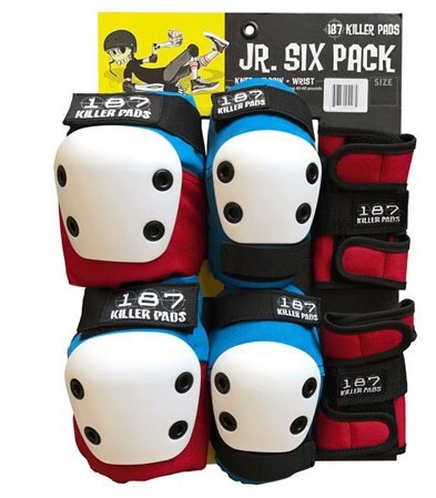 187 Six Pack Junior Red White Blue Pad Set [Size: JR]
