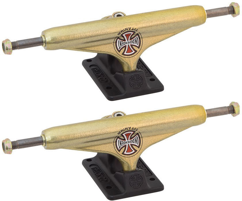 Independent Skateboard Trucks Forged Titanium Black Gold Set Of 2 Trucks [Size: 149]