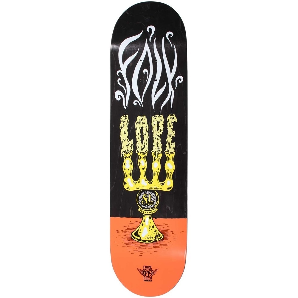 Folklore Fibretech Lite Candle Orange 8.375 Skateboard Deck