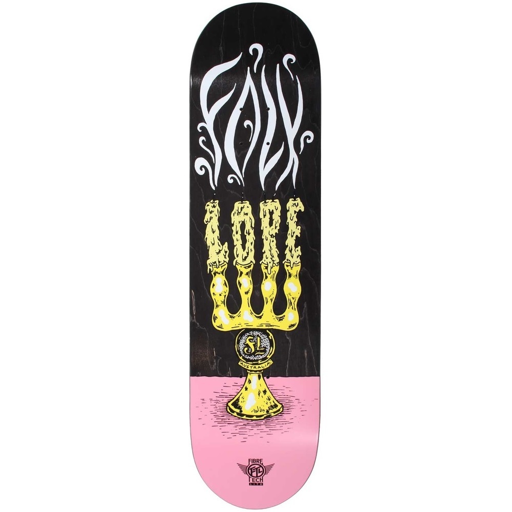 Folklore Fibretech Lite Candle Pink 7.75 Skateboard Deck