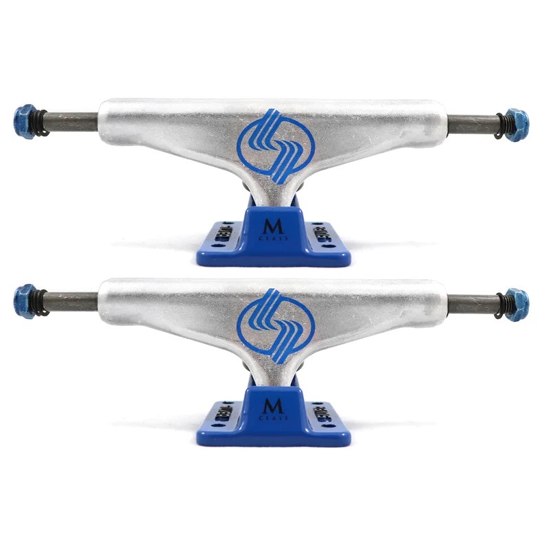 Silver M-Class Hollow Polished Blue Set Of 2 Skateboard Trucks