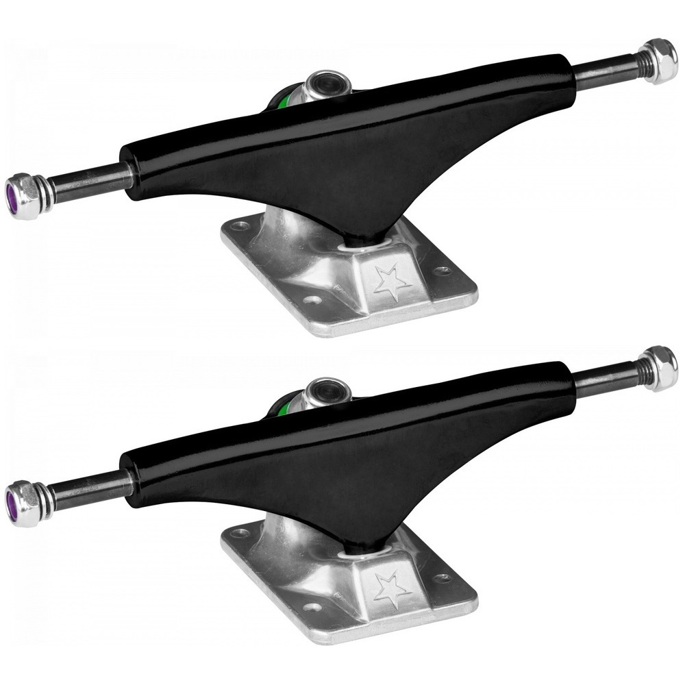 Mini Logo Black Set Of 2 Skateboard Trucks [Size: Mini 7.13]