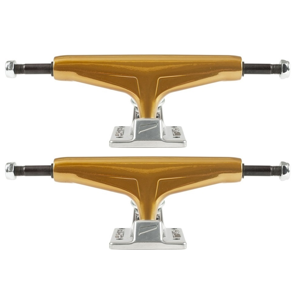Tensor Mag Light Glossy Gold Silver Set Of 2 Skateboard Trucks [Size: Tensor 5.5]