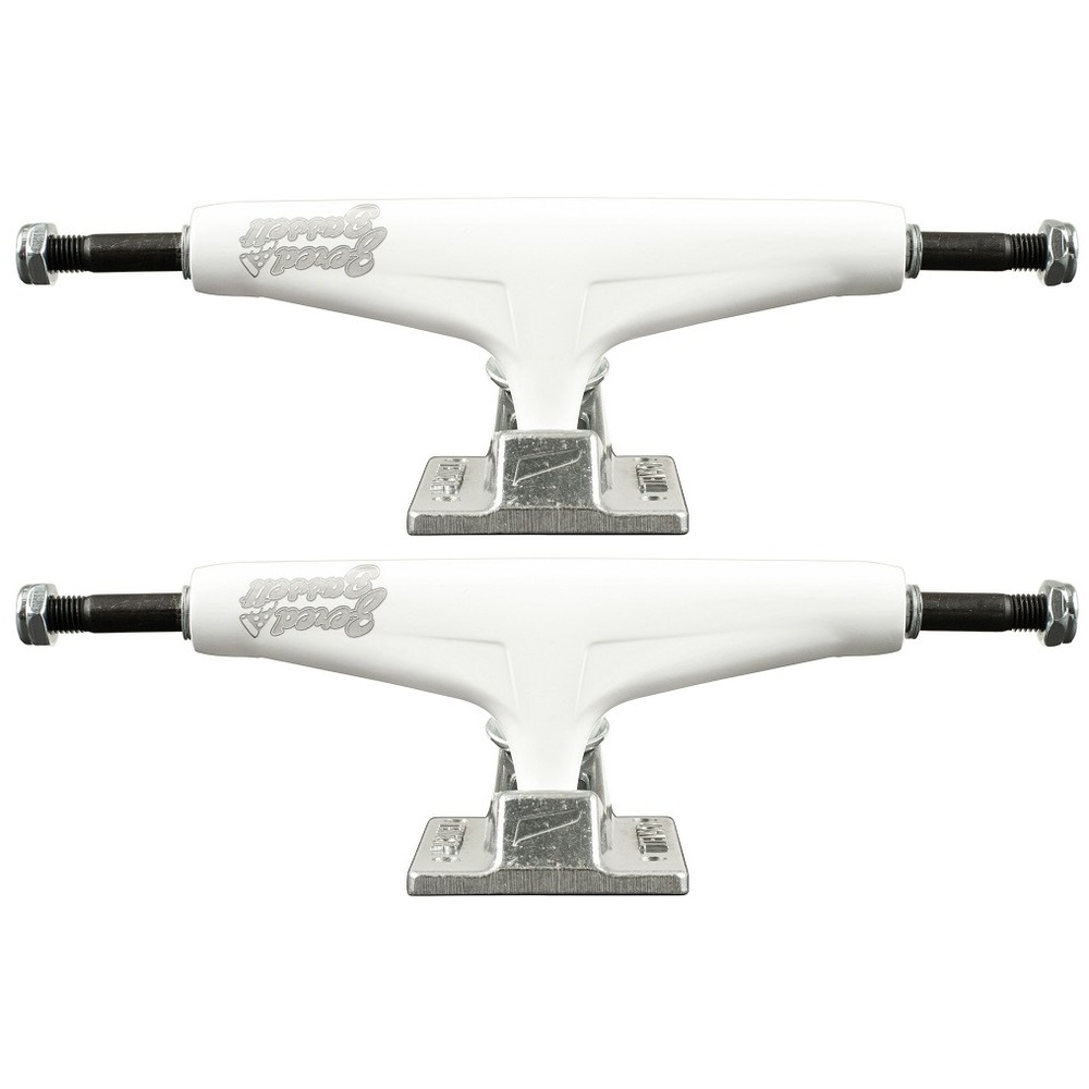 Tensor Bassett Aluminium Night Shift White Set Of 2 Skateboard Trucks [Size: Tensor 5.5]