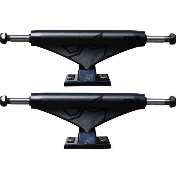 Theeve CSX Crop V3 Black Set Of 2 Skateboard Trucks [Size: Theeve 5.0]