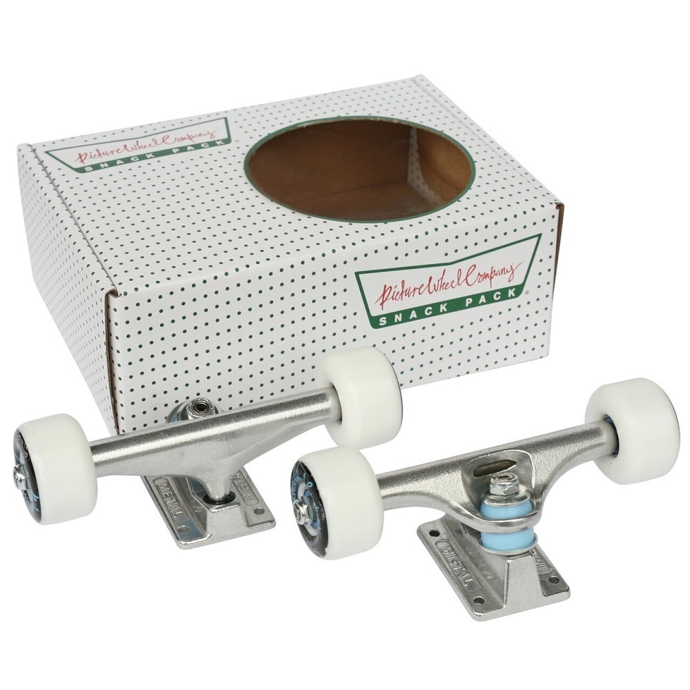 Picture Wheel Skateboard Trucks Wheel Combo Raw Set Of 2 Trucks [Size: Picture 5.0]