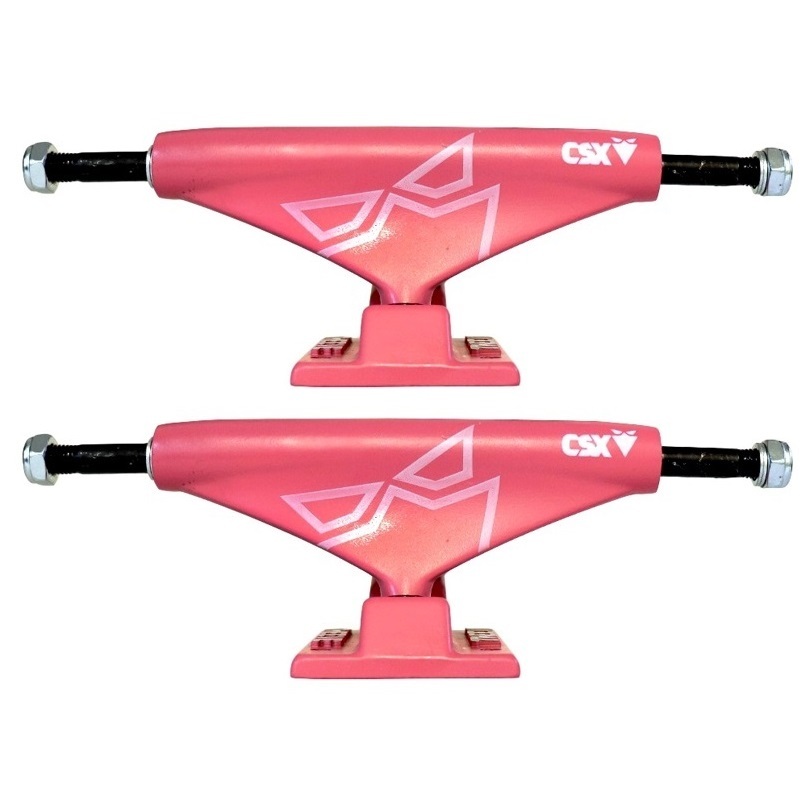 Theeve CSX V3 Pink White Set Of 2 Skateboard Trucks [Size: Theeve 5.25]