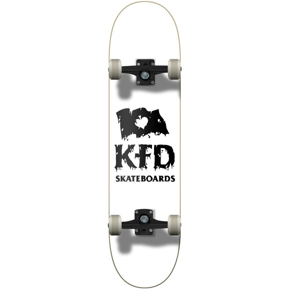 KFD Progressive Premium Thrashed Stacked White 7.75 Complete Skateboard