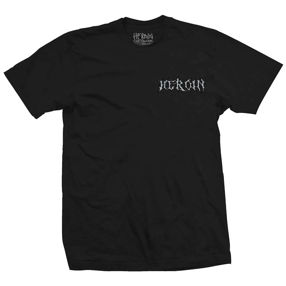 Heroin Video City Skull Black T-Shirt [Size: S]