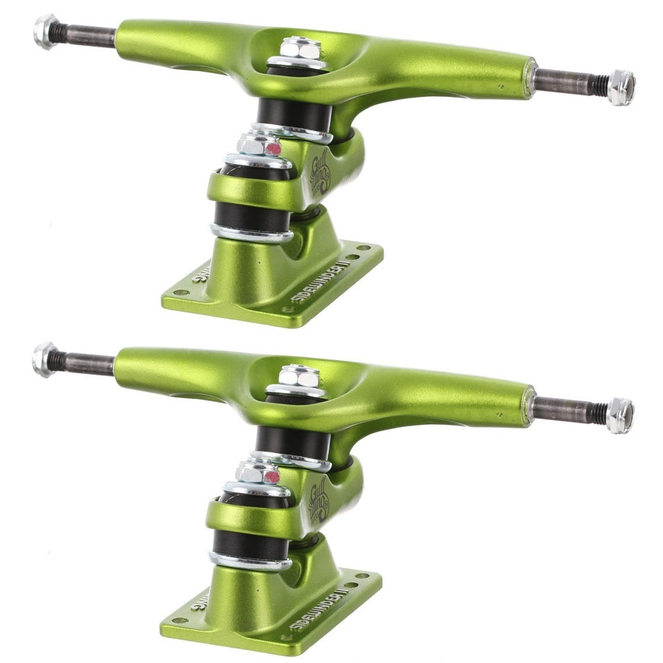 Gullwing Sidewinder II Lime Skateboard Trucks