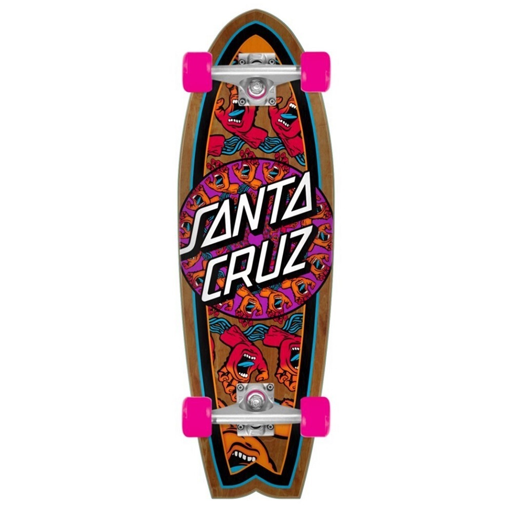 Santa Cruz Mandala Hand Shark 27 Cruiser Skateboard