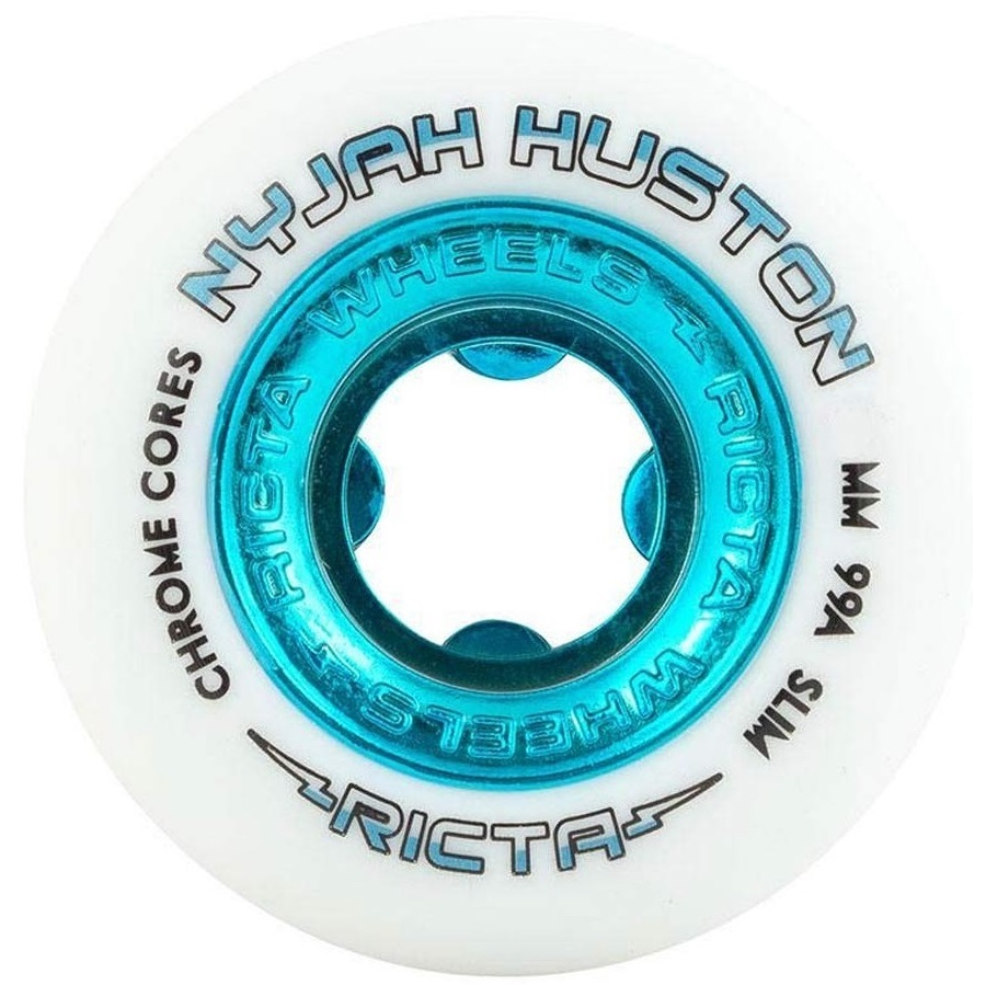 Ricta Chrome Core White Teal 54mm Skateboard Wheels