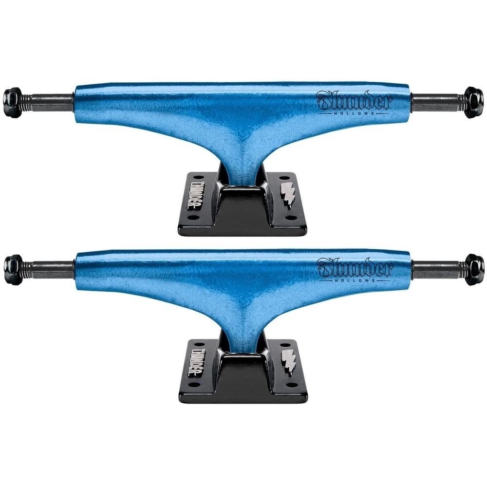 Thunder Skateboard Trucks Hollow Metallic Script Blue Set Of 2 Trucks