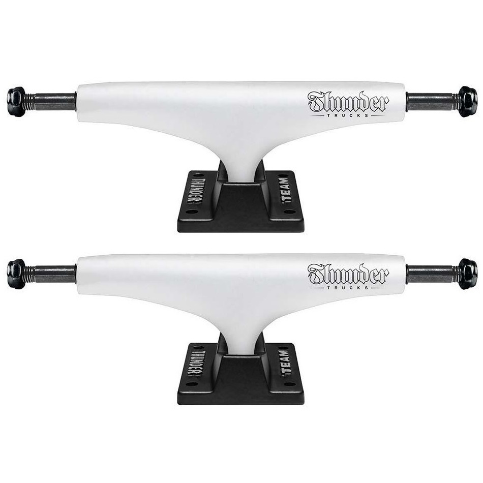 Thunder Onyx Matte White Set Of 2 Skateboard Trucks [Size: 147]