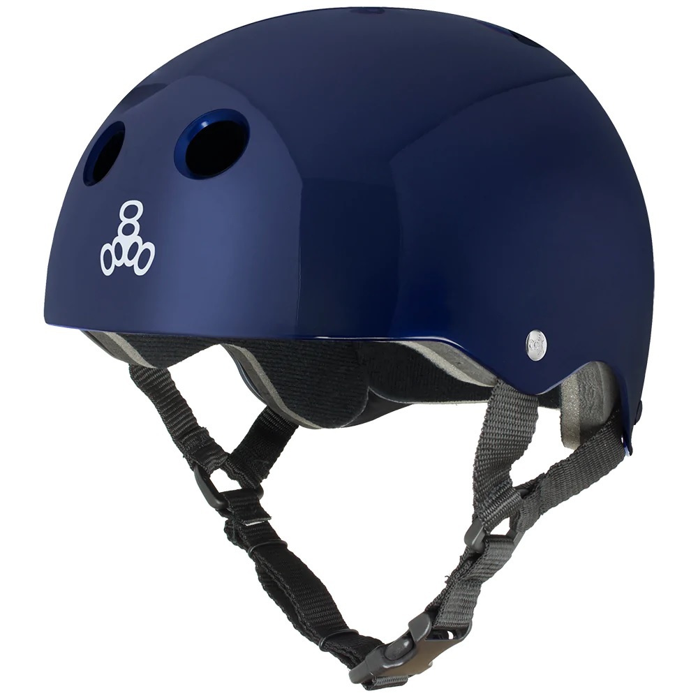 Triple 8 Brainsaver Sweatsaver Blue Metallic Helmet [Size: XS]