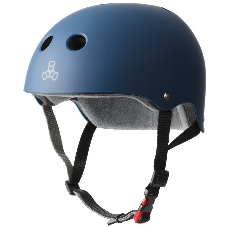 Triple 8 Certified Navy Rubber Helmet [Size: S-M]