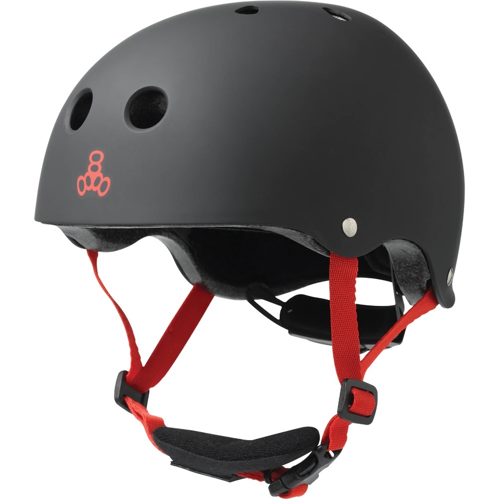 Triple 8 Lil 8 Black Rubber Certified Helmet [Size: Y]