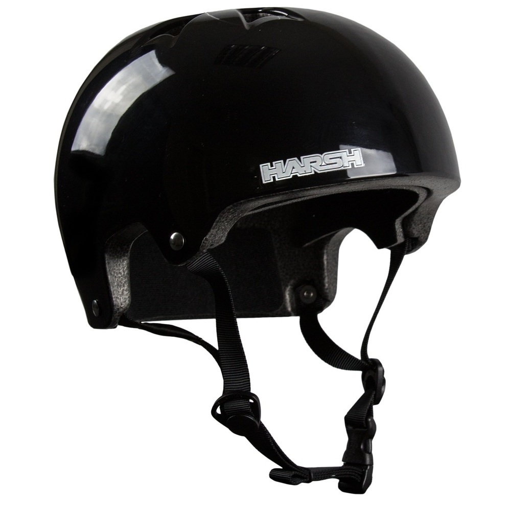 Harsh Certified Helmet Gloss Black Ultra Lightweight [Size: XS]
