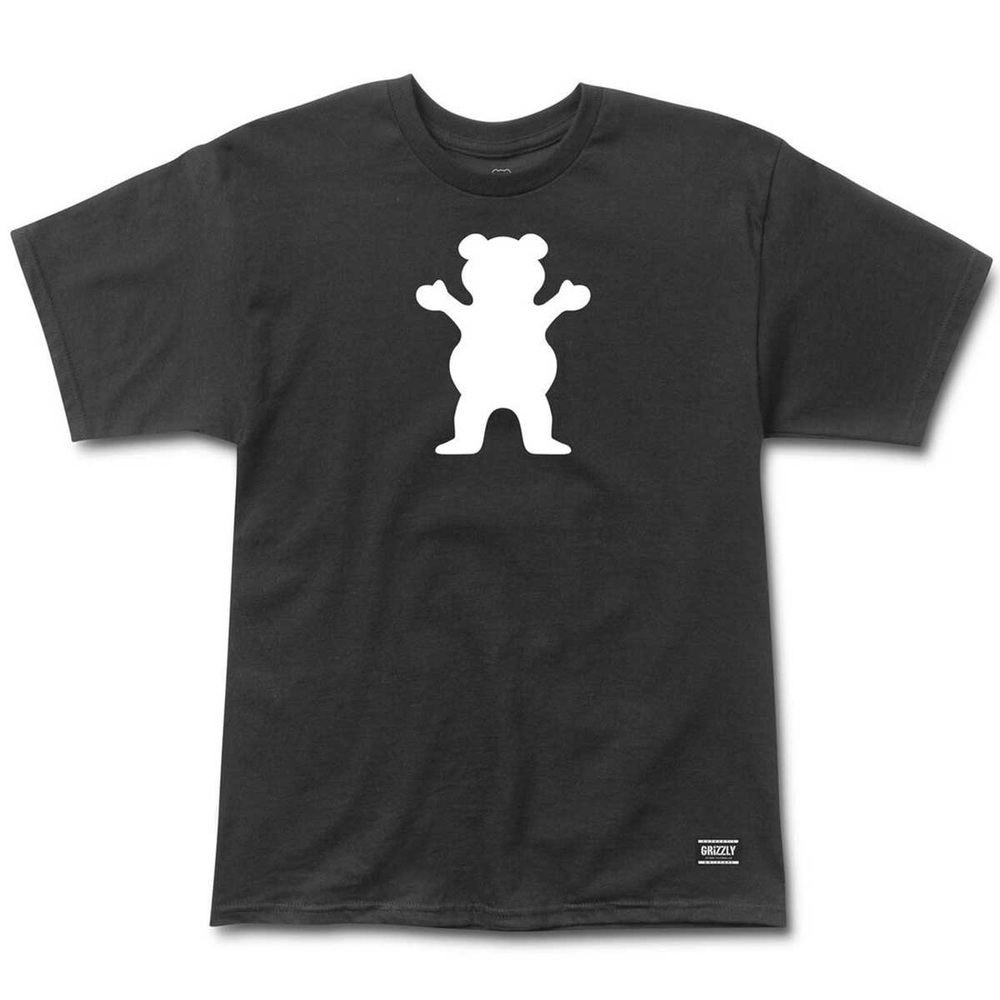 Grizzly OG Bear Black Youth T-Shirt [Size: S]