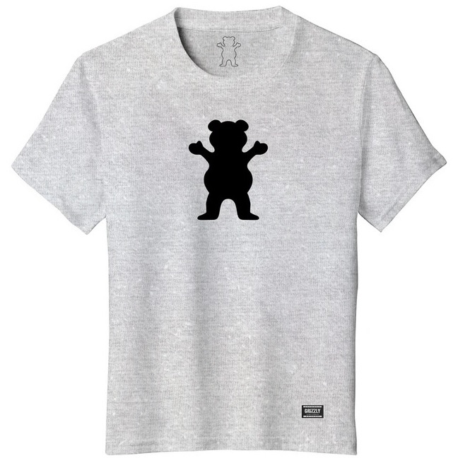 Grizzly OG Bear Heather Grey Youth T-Shirt [Size: S]