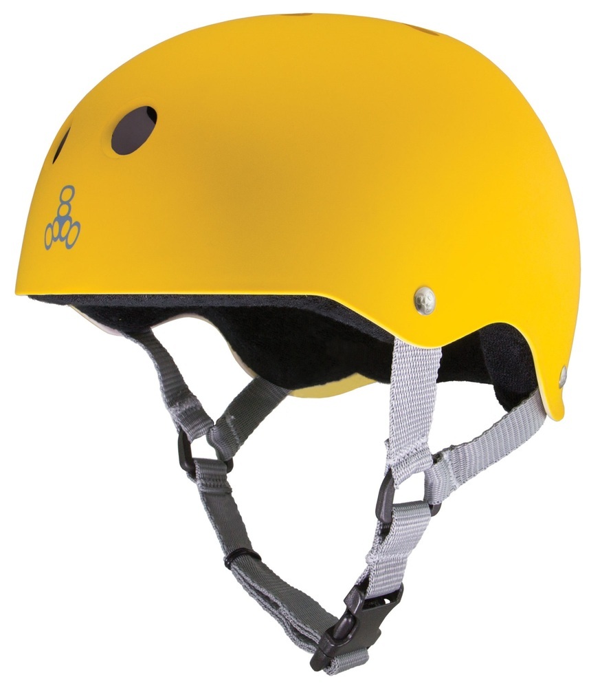 Triple 8 Brainsaver Sweatsaver Helmet Yellow Rubber [Size: XS]