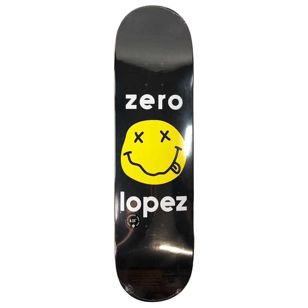 Zero Skateboard Deck Smiley Lopez 8.25