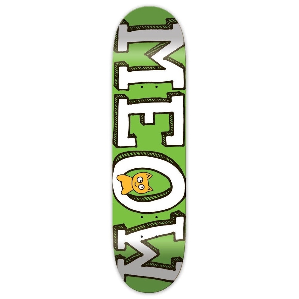 Meow Logo Green 8.25 Skateboard Deck