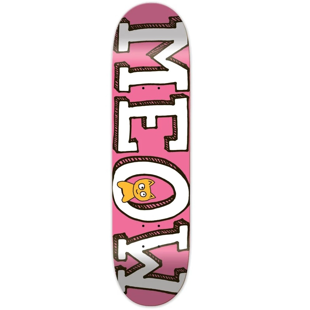 Meow Logo Pink 7.75 Skateboard Deck