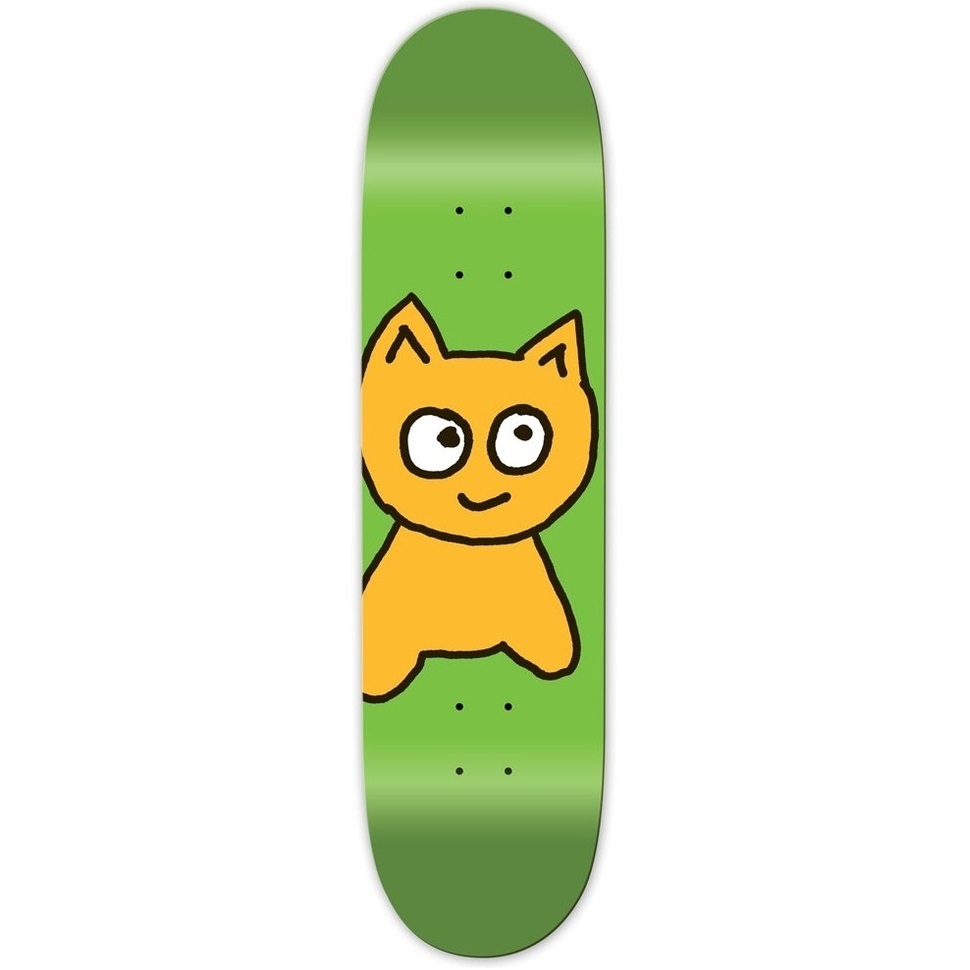 Meow Big Cat Green 8.0 Skateboard Deck