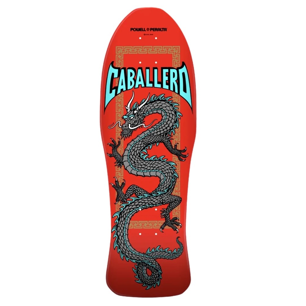 Powell Peralta Caballero Chinese Dragon Red Silver 10 Skateboard Deck