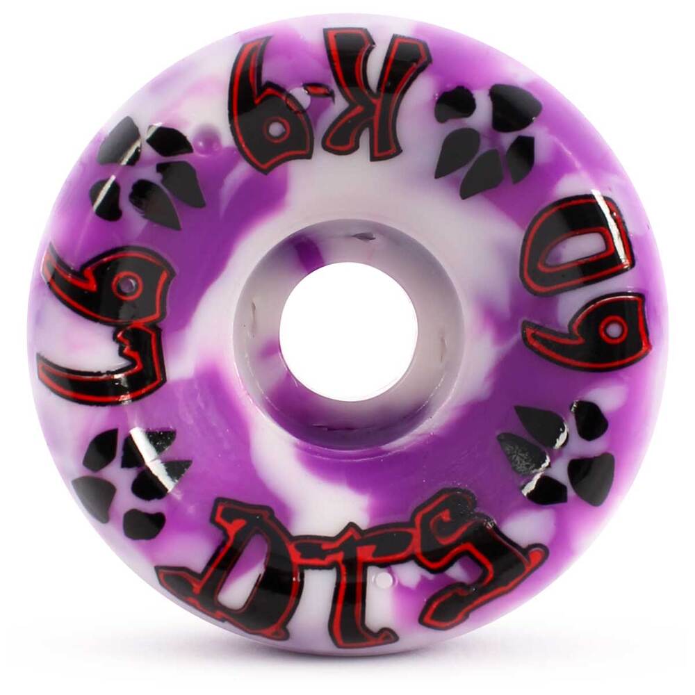 Dogtown K9 80s Purple White Swirl 97A 60mm Skateboard Wheels
