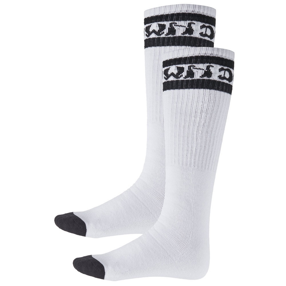 Dogtown Striped Tube White Black 1 Pair Socks