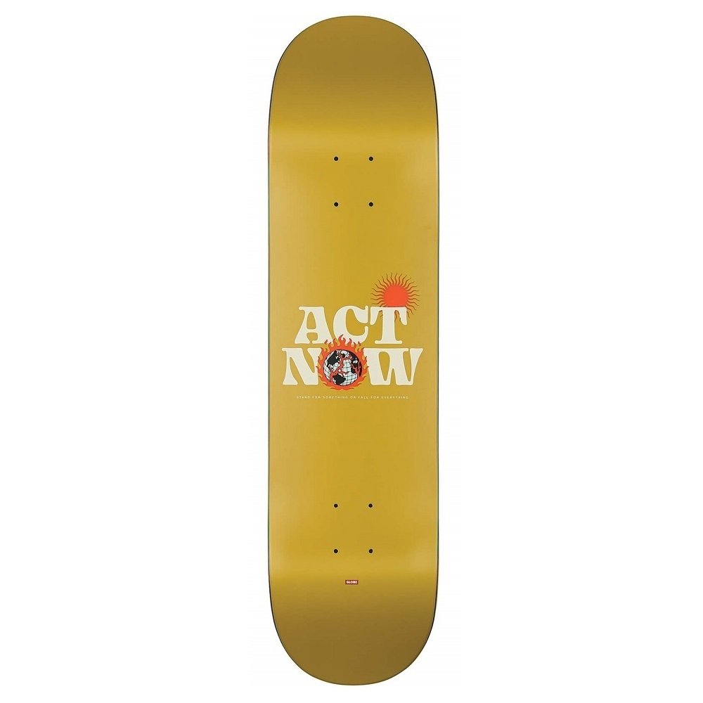 Globe G1 Act Now Mustard 8.0 Skateboard Deck