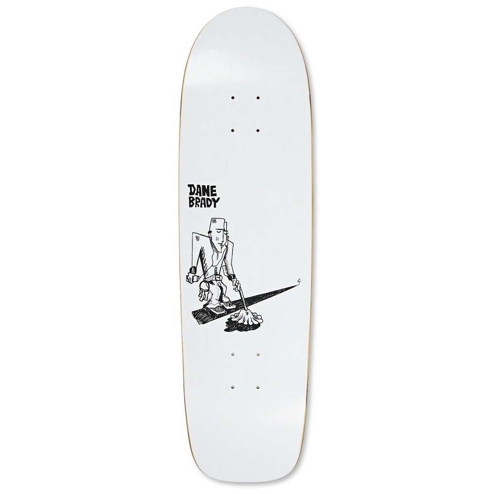Polar Skate Co Dane Brady Mopping White Surf Jnr 8.75 Skateboard Deck
