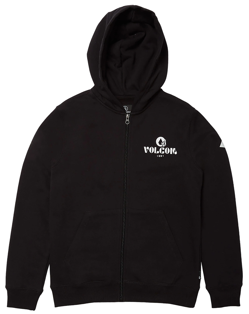 Volcom Extends Zip Black Youth Hoodie [Size: 8]