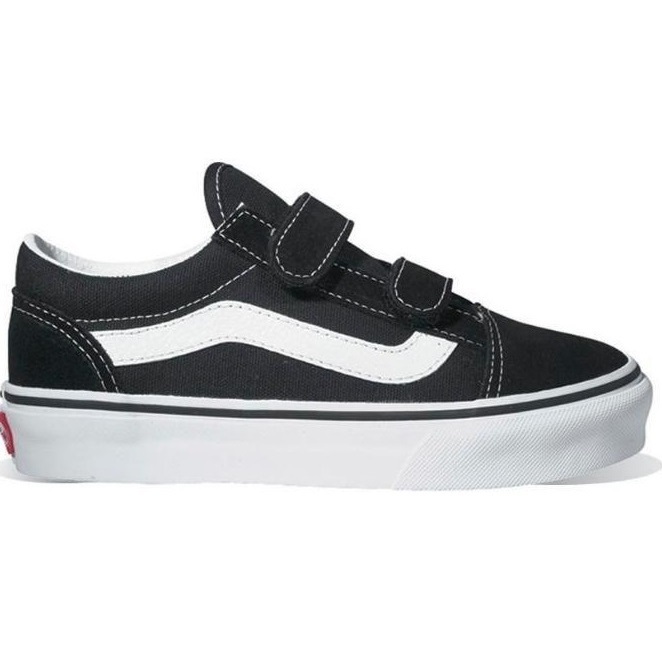 Vans Old Skool V Black True White Kids Shoes [Size: 11C]