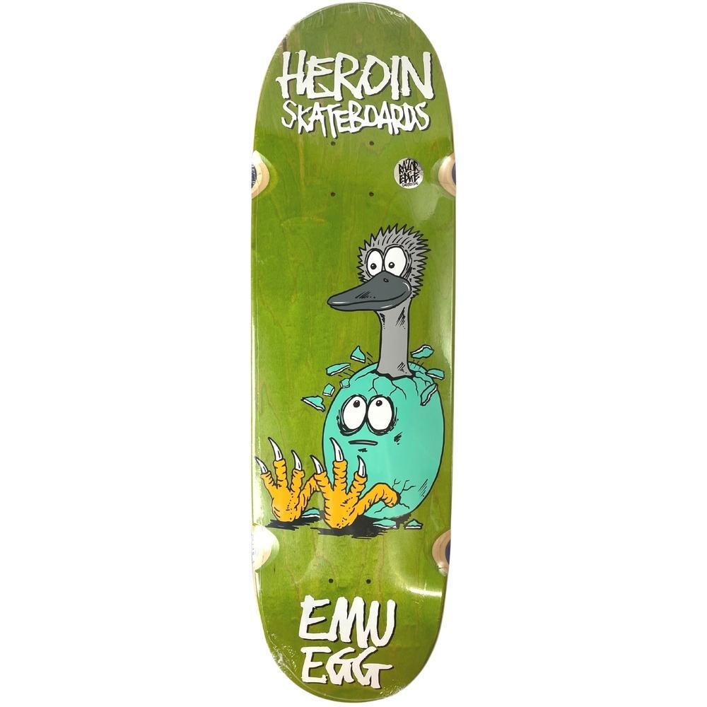 Heroin Emu Egg Green 9.125 Skateboard Deck
