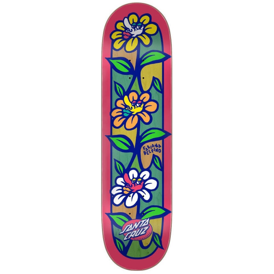 Santa Cruz Delfino Flower Crew VX 8.25 Skateboard Deck