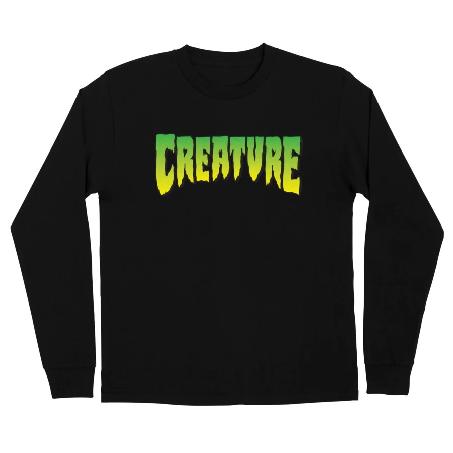 Creature Logo Black Long Sleeve Shirt [Size: S]