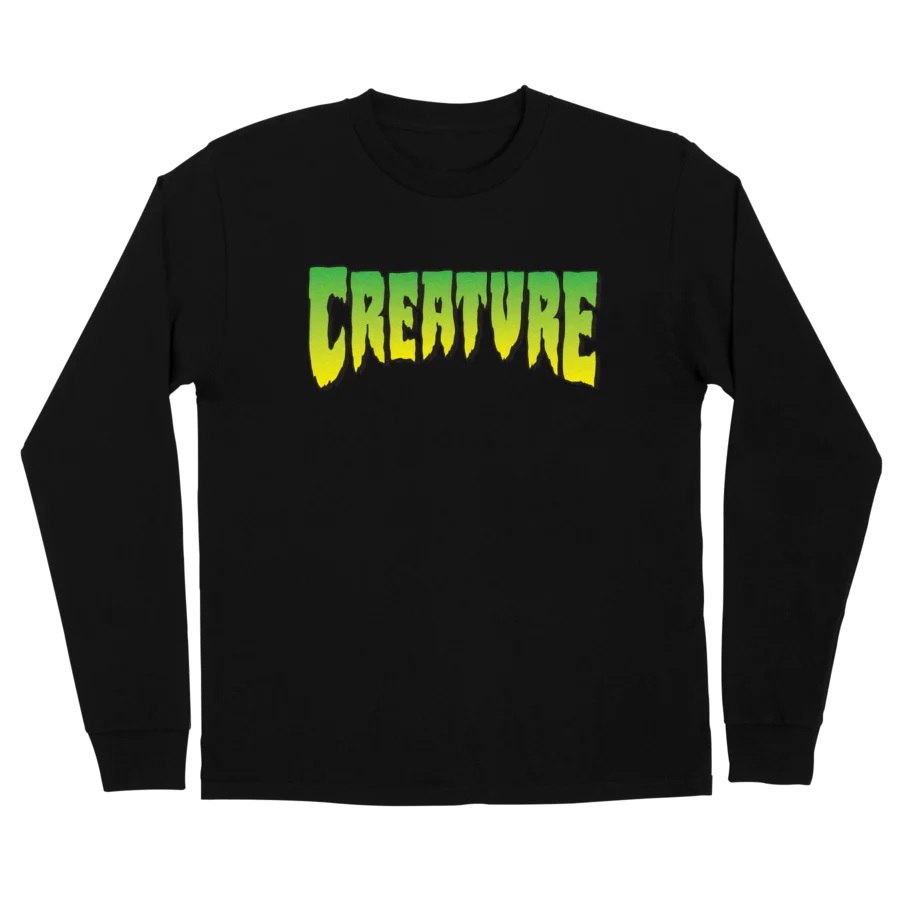 Creature Logo Black Long Sleeve Shirt [Size: M]