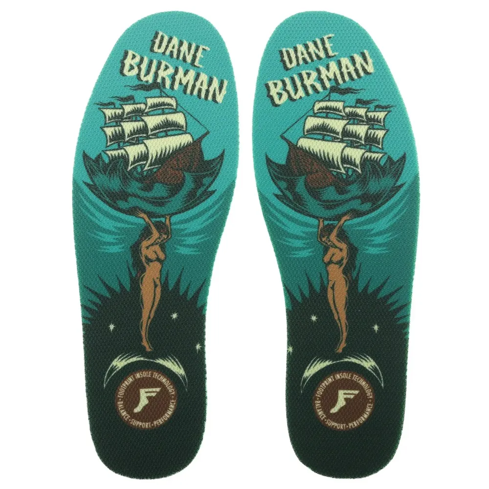 Footprint King Foam Flat High 7mm Dane Burman Atlas Insoles [Size: 4-7.5]