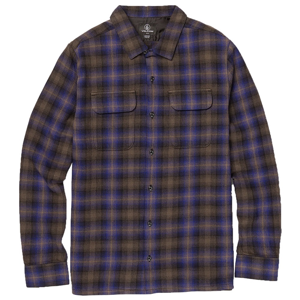 Volcom Skate Vitals Taylor Navy Button Up Long Sleeve [Size: S]