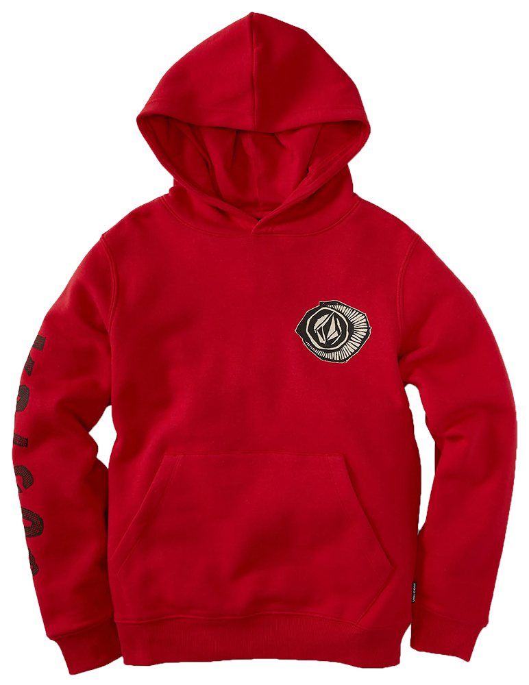 Volcom Catch 91 Ribbon Red Youth Hoodie [Size: 8]
