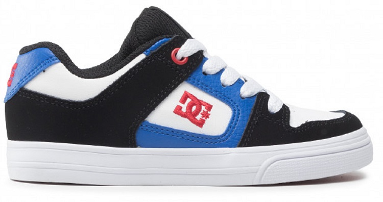 DC Pure Black Royal Athletic Red Youth Skate Shoes [Size: US 2]