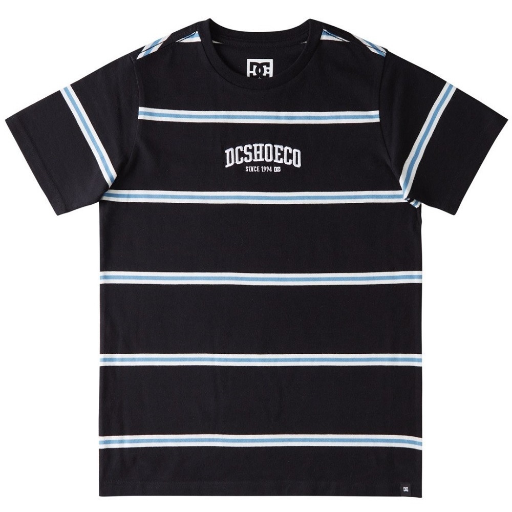 DC Rail Stripe Black Youth T-Shirt [Size: 8]