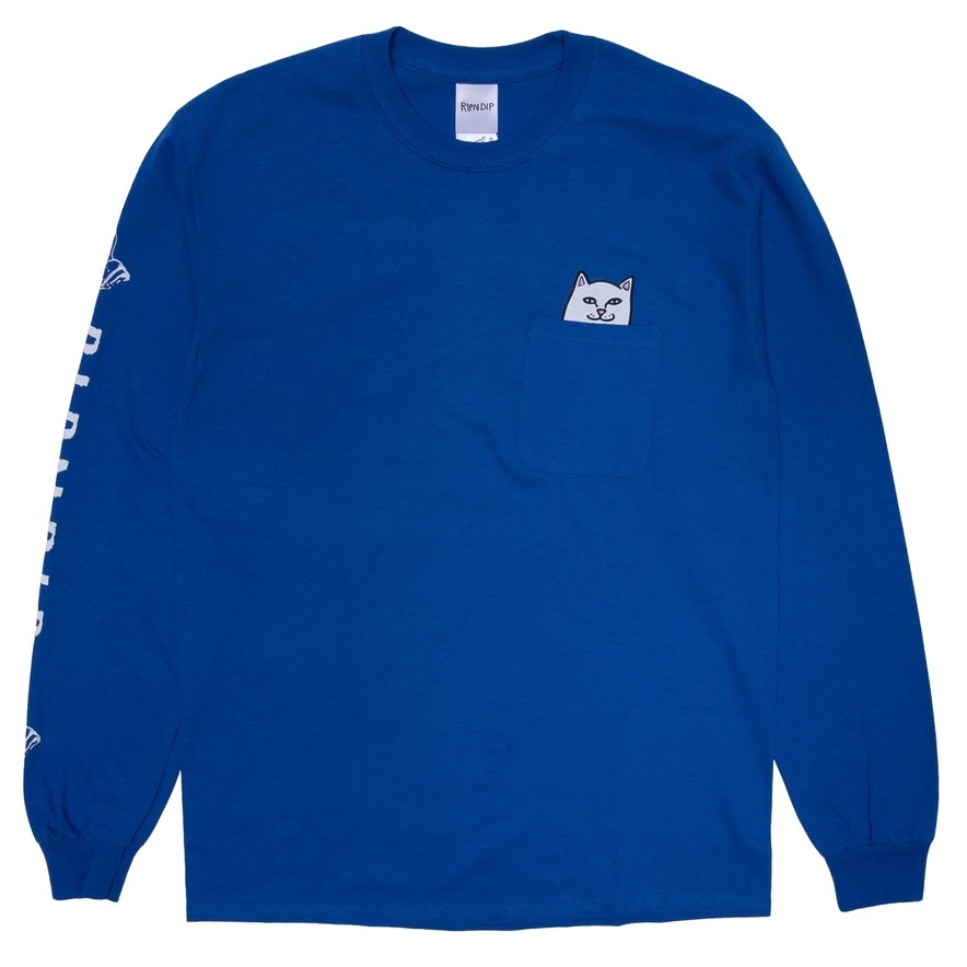 RipNDip Lord Nermal Pocket Royal Long Sleeve Shirt [Size: M]