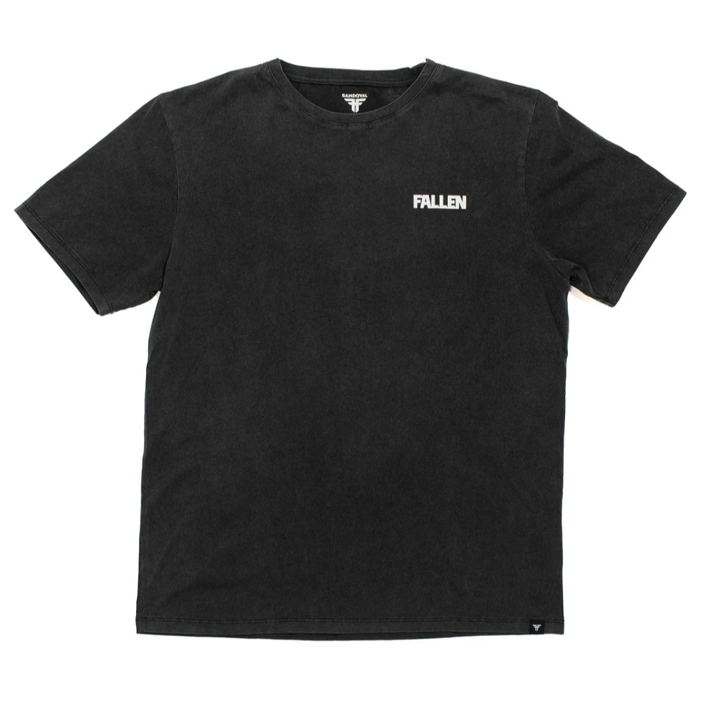 Fallen Jah Tommy Sandoval Black Enzymatic Wash T-Shirt [Size: S]
