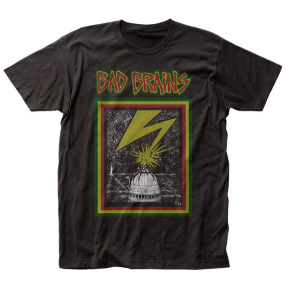 Band Shirts Bad Brains Non Opaque Capitol Black T-Shirt [Size: S]