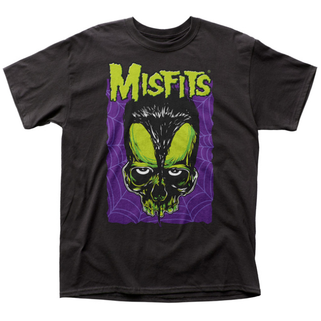 Band Shirts Misfits Jerry Skull Black T-Shirt [Size: S]
