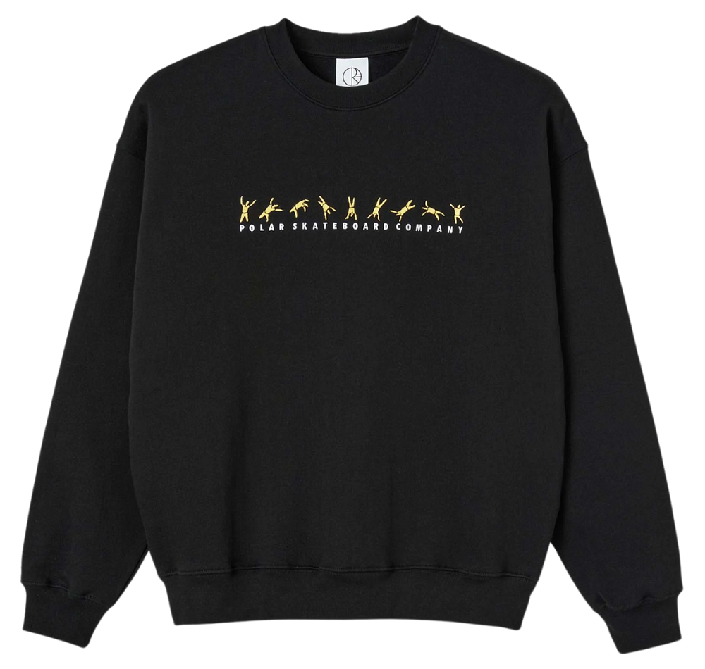 Polar Skate Co Cartwheel Black Crew Jumper [Size: M]